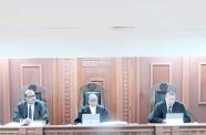 From Left: Justice of Appeal, Rishi Persaud, Chancellor of the Judiciary (ag) Roxanne George-Wiltshire and Justice of Appeal Nareshwar Harnanan