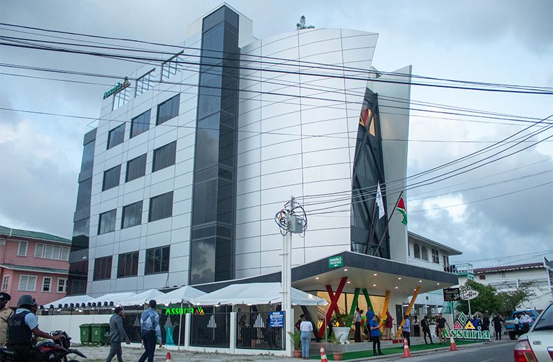 Assuria’s new head office located at the corner of Church and Carmichael Streets (Shaniece Bamfield photos)