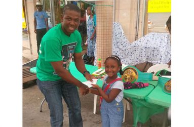 Atwell receives donation from child