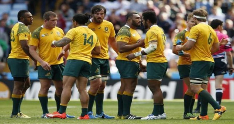 Australia celebrates after the game .Action Images via Reuters / Andrew Boyers