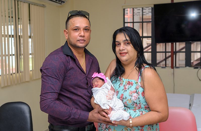 Zaheer and Bibi Hidar with their baby girl, Rehana (Delano Williams photos)