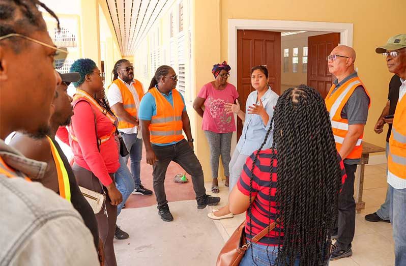 Minister Manickchand during a meeting with contractors in September (Photo: Ministry of Local Government & Regional Development/Facebook)