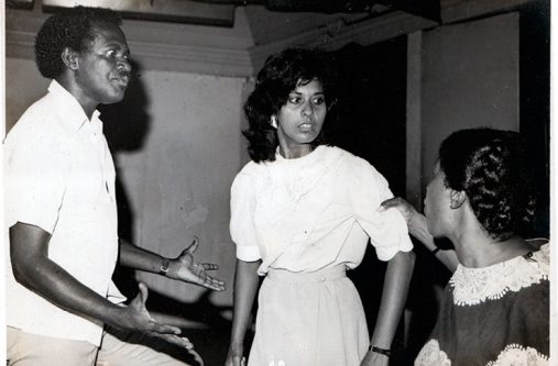 The late Hector Stoute acting in the play ‘The Tides of Susanburg’