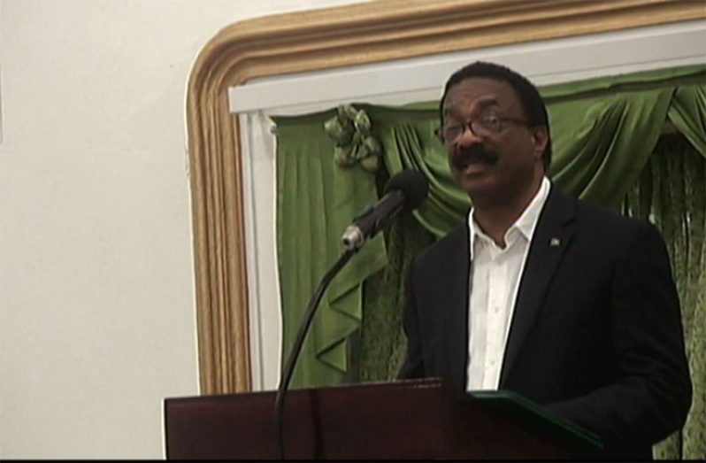Minister of Legal Affairs, Basil Williams at the Religious Liberty Congress on Saturday evening (Photo by Andrew Weekes)