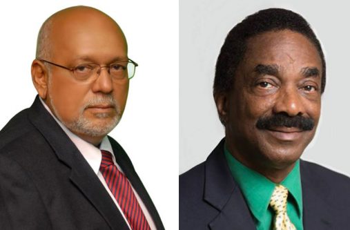 Former President Donald Ramotar and Attorney General Basil Williams