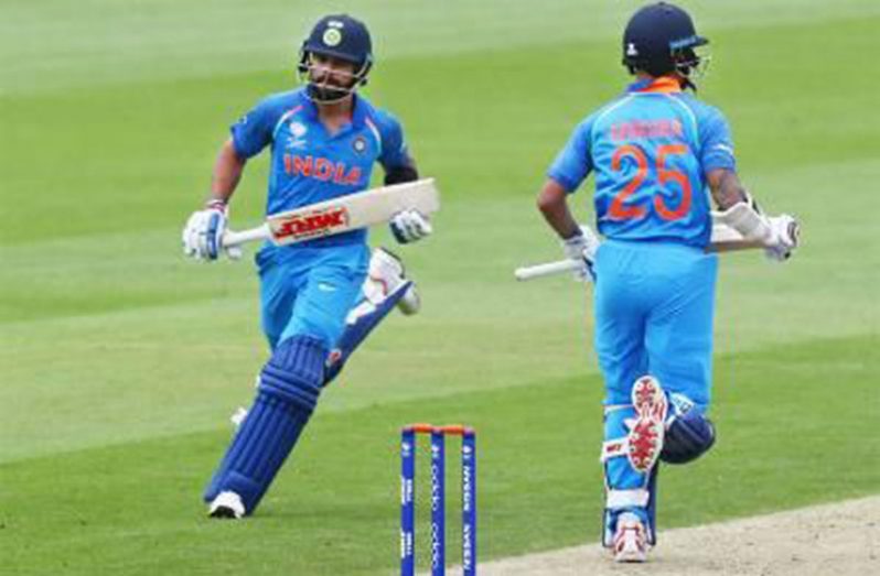 Virat Kohli and Shikhar Dhawan added 68 for India’s second wicket. (AFP Photo)