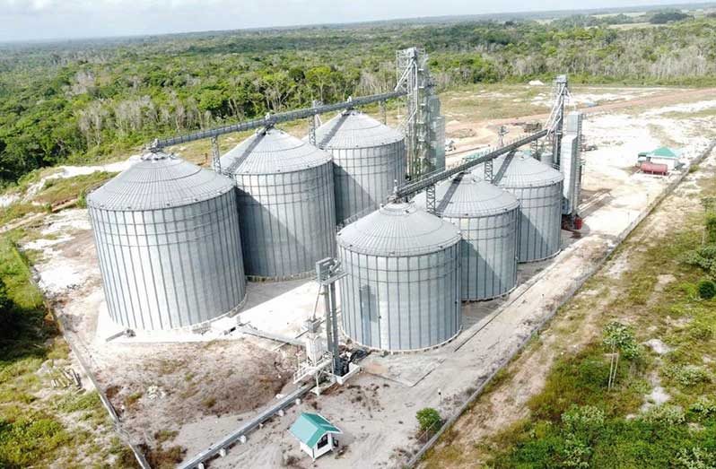 Works progressing on the new Bean Conditioning and Storage Facility at Kimbia, Region 10, which will have a total storage capacity of 1,500 tonnes