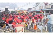 PPP/C supporters at the PPP/C’s meeting at Better Hope Market Square (Photo: Minister Anand Persaud/Facebook)