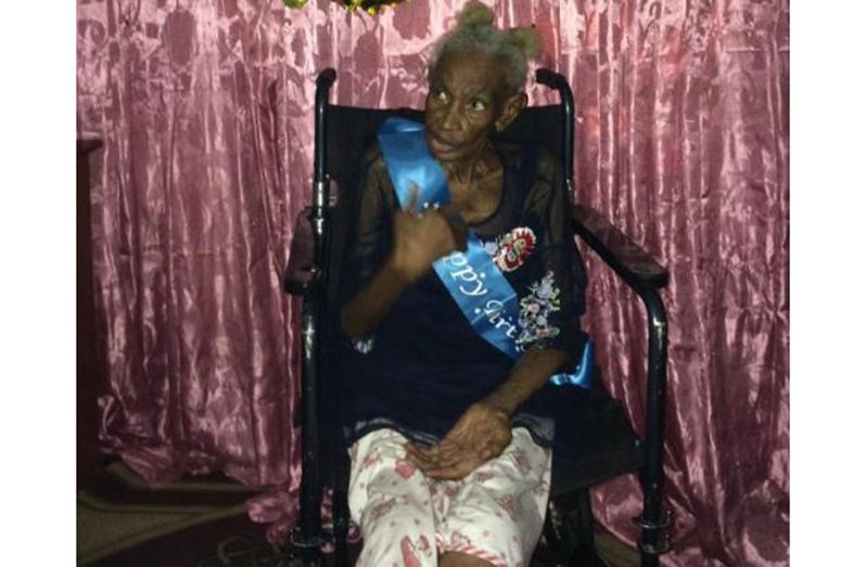 Guyana’s newest centenarian, Rhoda Warren called “Aunty Rhoda”