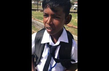 Chatram on his way to school