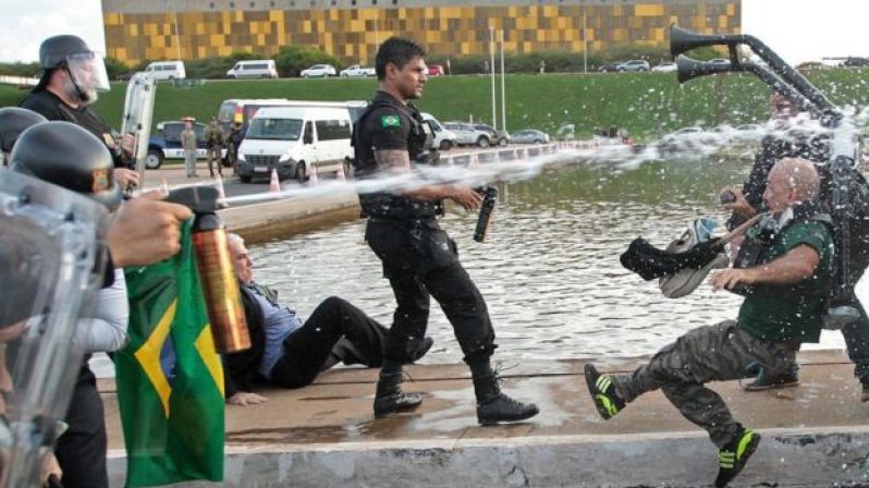 Police and protesters also clashed outside the the lower house