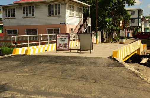  The completed bridge at Barr Street, Albouystown, Georgetown