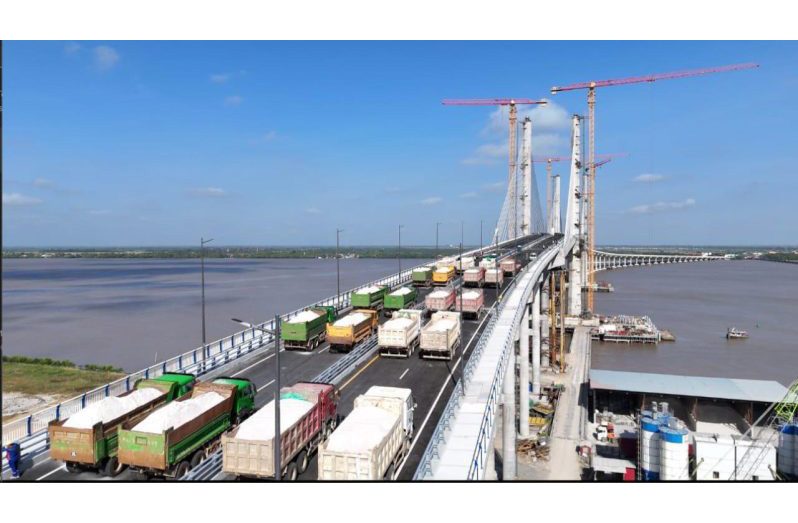 Last Thursday’s load testing on the main-cable stay bridge