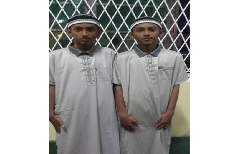 Hafiz Abdul Mu’izz Mohamed (left) and Hafiz Abdul Mu’min Mohamed