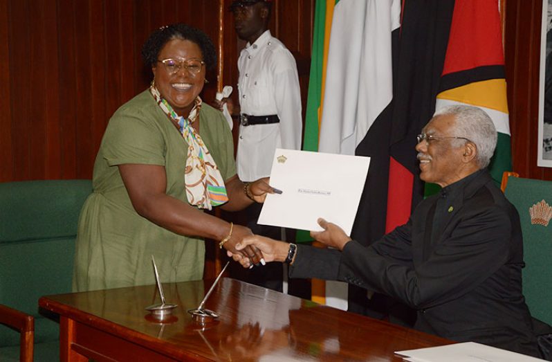 Minister Simona Broomes was reassigned by President David Granger, back in May, as Minister within the Ministry of the Presidency, responsible for youth affairs