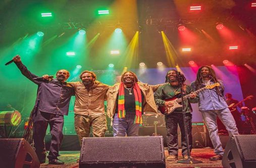 The Marley boys on stage.