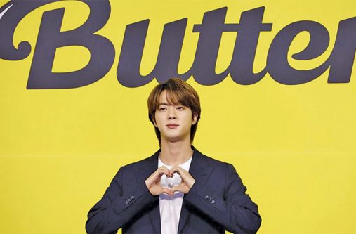 K-pop boy band BTS member Jin poses for photographs during a photo opportunity promoting their new single 'Butter' in Seoul, South Korea, on May 21, 2021 (REUTERS/Kim Hong-Ji/File Photo)
