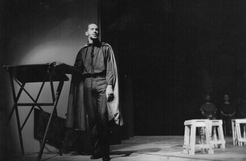 Ron Robinson as a young dramatist, having been in theatre for more than 60 years