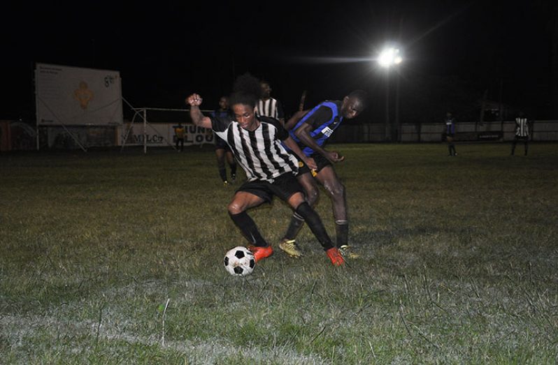 Santos’ Job Caesar nets a double in control against Warriors on Sunday night at Tucville ground.