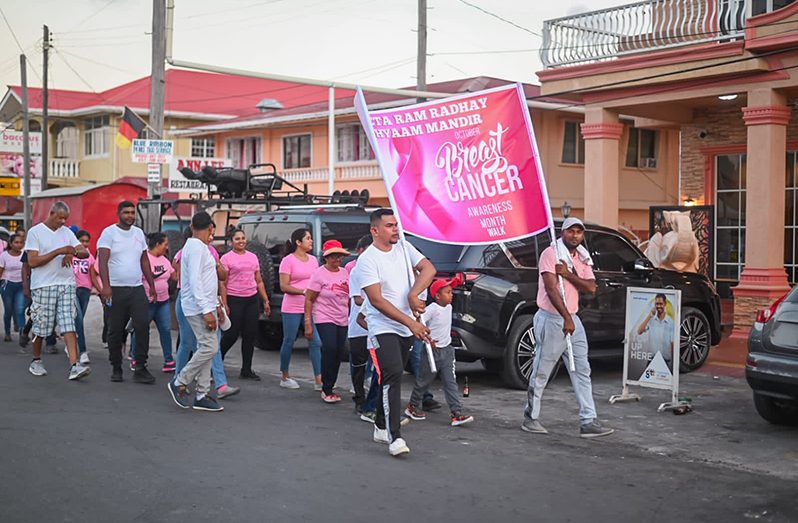 Scenes from the breast cancer awareness walk in Essequibo