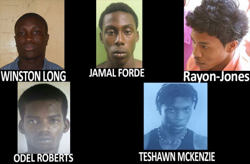 The five prisoners who were recaptured.