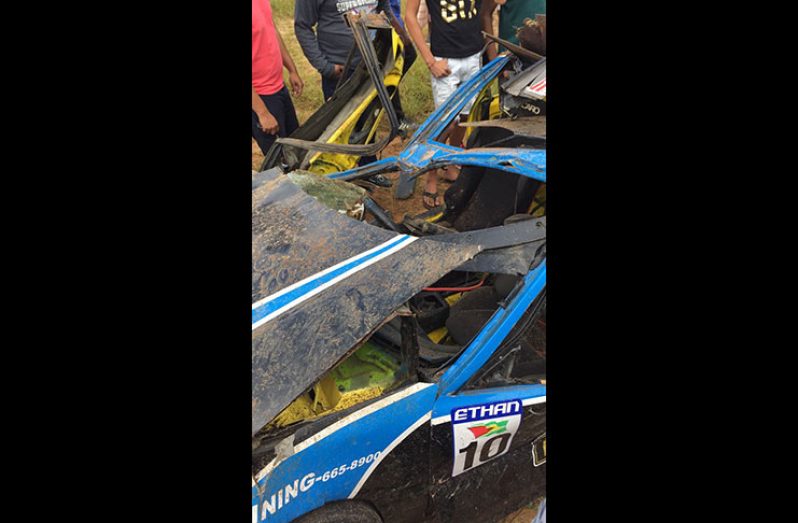 Part of the mangled Honda CRX