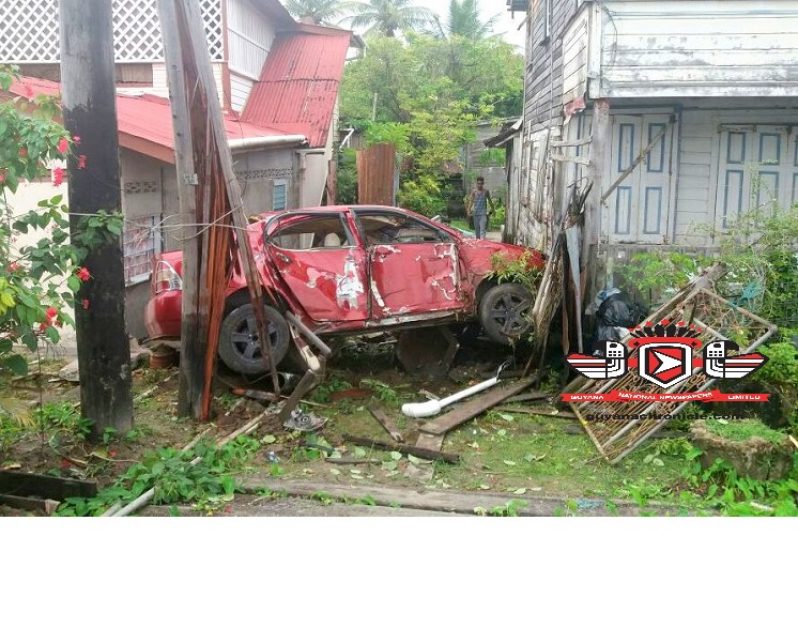 The car following the accident.