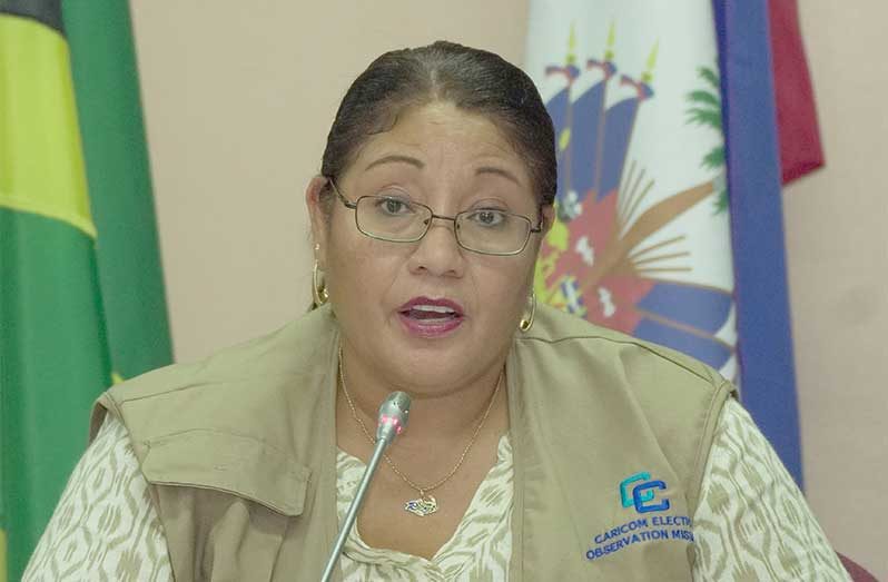 The mission’s chief observer, Josephine Tamai (Japheth Savory photo)