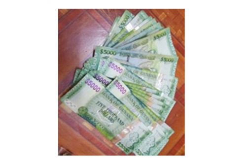 The cash that was seized from the miner
