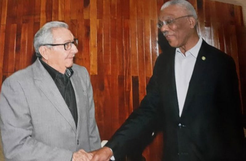 President David Granger and Former President of Cuba, Raul Castro Ruz