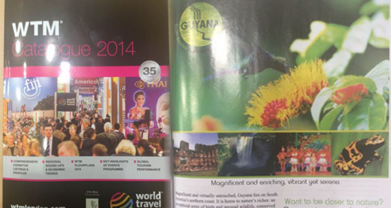 Destination Guyana being marketed in the WTM Catalogue