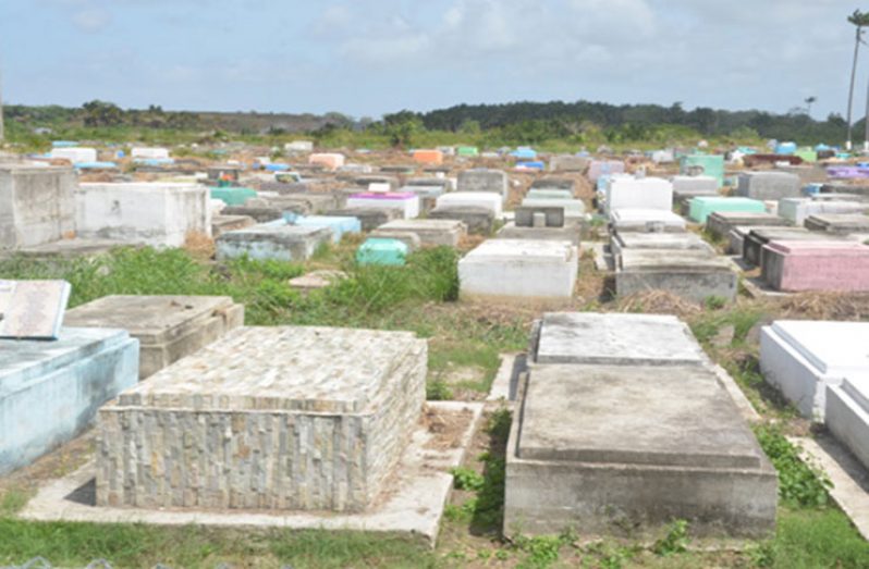 A section of Le Repentir burial ground, Georgetown