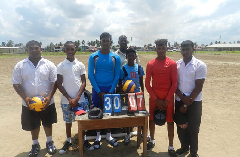 A victorious Central Corentyne Secondary with BVA president  Levi Nedd