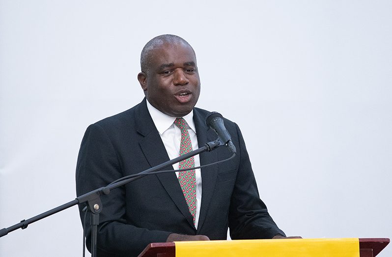 Co-founder of Sophia Point, David Lammy MP, a British member of parliament of Guyanese heritage (Delano Williams photo)