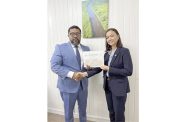 A representative of MODEC receives the company’s 2024 Local Content Certificate of Compliance from the Local Content Secretariat
