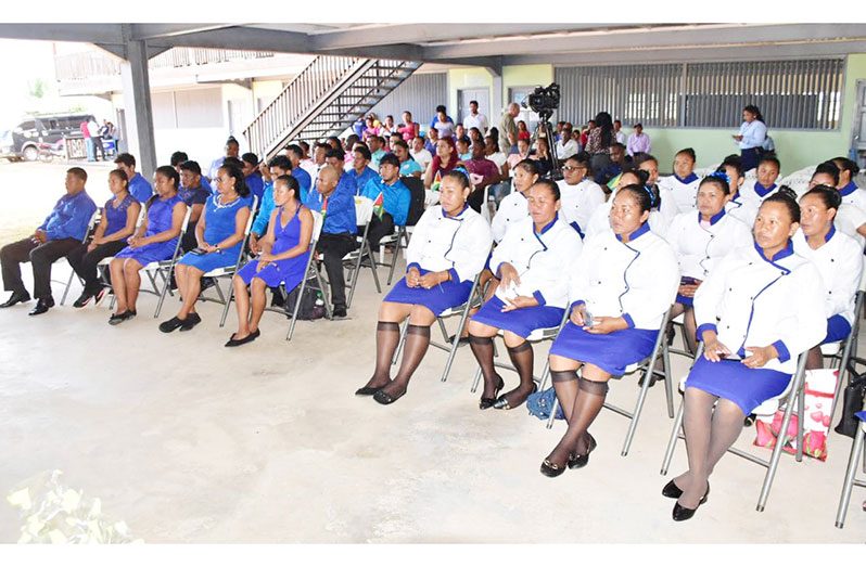 A section of the gathering of persons who are now certified in welding and fabrication and commercial food preparation, during a graduation ceremony held at the Green Enterprise Centre, Friday last