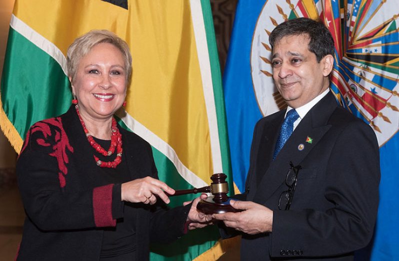 Ambassador Riyad Insanally takes over chairmanship of the OAS