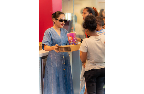Under the Adopt-an-Orphanage Initiative, First Lady Arya Ali on Wednesday, accompanied 192 children from nine care homes to the movies at Amazonia Mall. In a Facebook post, the First Lady said that with the new school term beginning next week, it was a timely opportunity for them to step away from their preparations and enjoy a few hours of laughter and excitement.  The orphanages that benefitted from this initiative include Save R Kids, Joshua’s House, Bless The Children Home, St John’s Bosco, Ruimveldt Children’s Home, Shaheeds Boys, Shaheeds Girls, Hope Children’s Home and Prabhu Sharan (Photos: First Lady Arya Ali/Facebook)