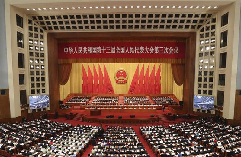 The third session of the 13th National People's Congress (NPC) opens at the Great Hall of the People in Beijing, capital of China, May 22, 2020. /Xinhua
