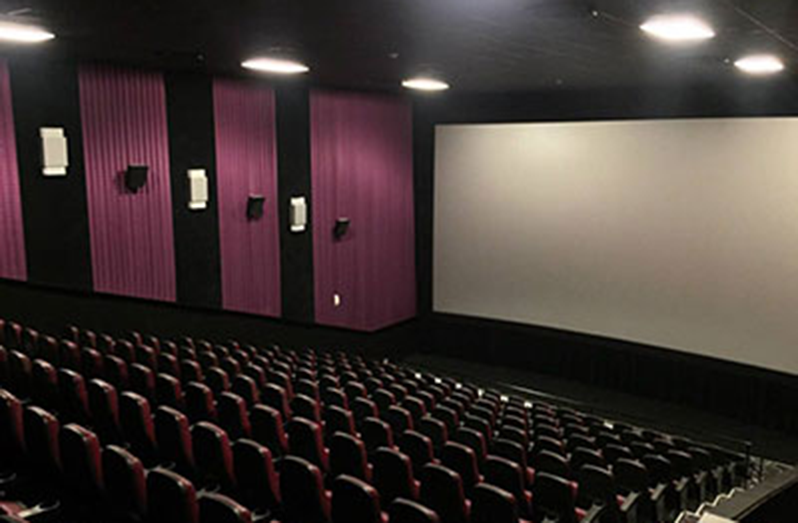 A theatre at Caribbean Cinemas Guyana at the Giftland Mall