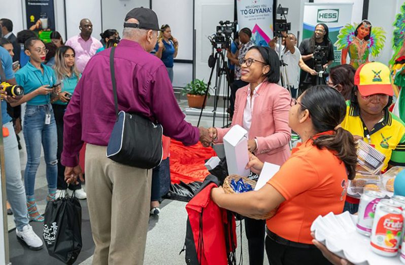 A scene from ‘Welcome Vibes’ at the Cheddi Jagan International Aiport, earlier this month (Delano Williams photos)