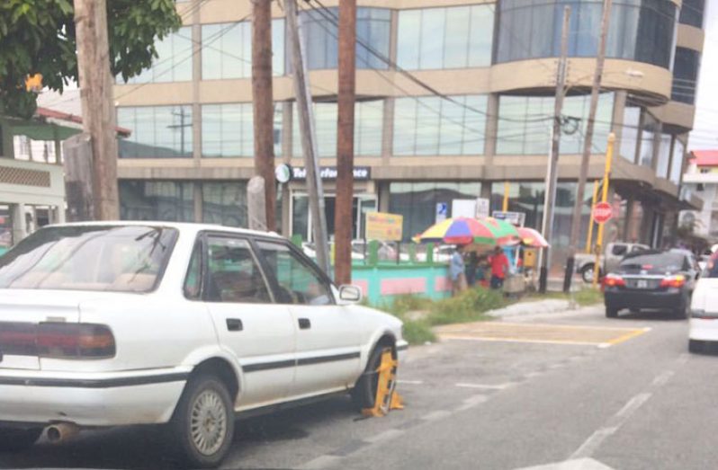 A vehicle was clamped yesterday on Robb Street