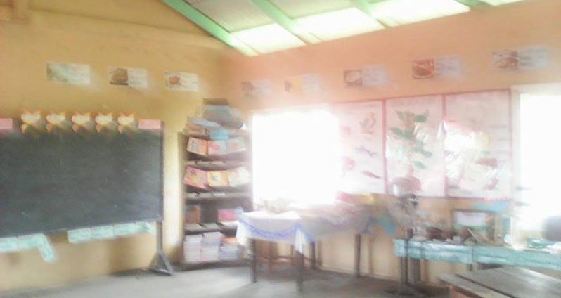 An abandoned classroom at Rose Hall Estate Primary School