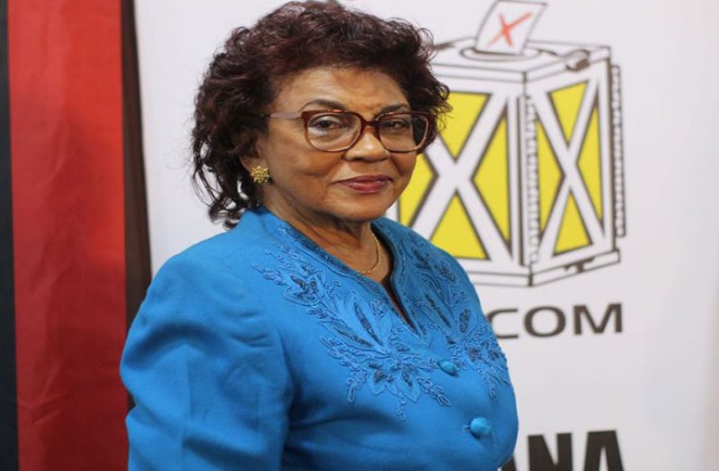 GECOM Chair, Justice (Ret’d) Claudette Singh