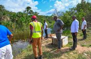 Prime Minister, Brigadier (Ret'd), Mark Phillips and Minister of Public Works, Juan Edghill, visited flood-affected areas in Linden on Thursday to assess emergency response efforts
