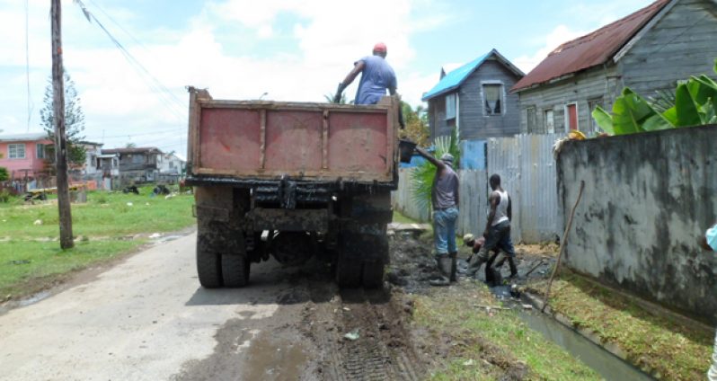 Albouystown clean up exercise in progress