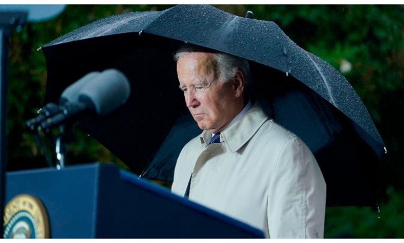 President Joe Biden stands during a moment of silence during a ceremony at the Pentagon on September 11, 2022, to honor and remember the victims of the 9/11 terror attacks (CNN photo)