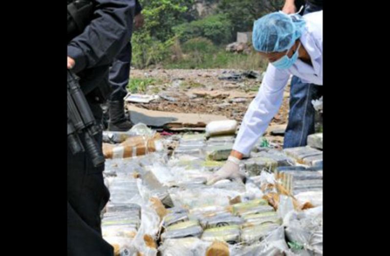 DEA agents testing the drugs