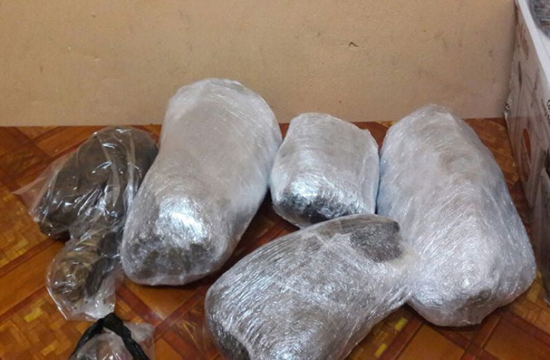 Some of the marijuana found at Bartica