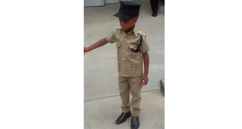 The nursery school student who was a participant dressed as the Police Commander of the Division